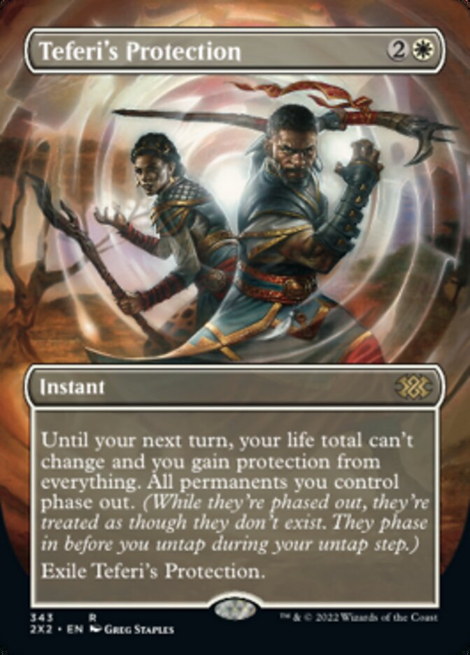 Teferi's Protection (Borderless Alternate Art) [Double Masters 2022] | Total Play