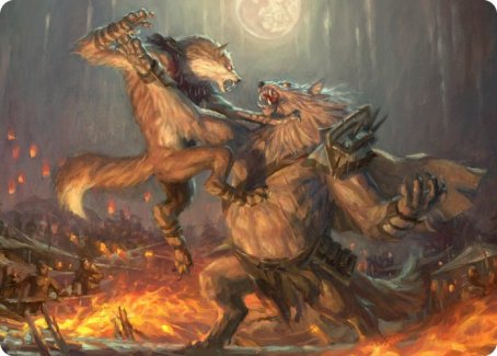 Duel for Dominance Art Card [Innistrad: Midnight Hunt Art Series] | Total Play