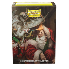 Dragon Shield: Standard 100ct Brushed Art Sleeves - Christmas Dragon (2021) | Total Play