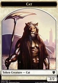 Cat // Cat Warrior Double-Sided Token [Commander 2017 Tokens] | Total Play