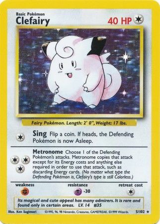 Clefairy (5/102) [Base Set Unlimited] | Total Play