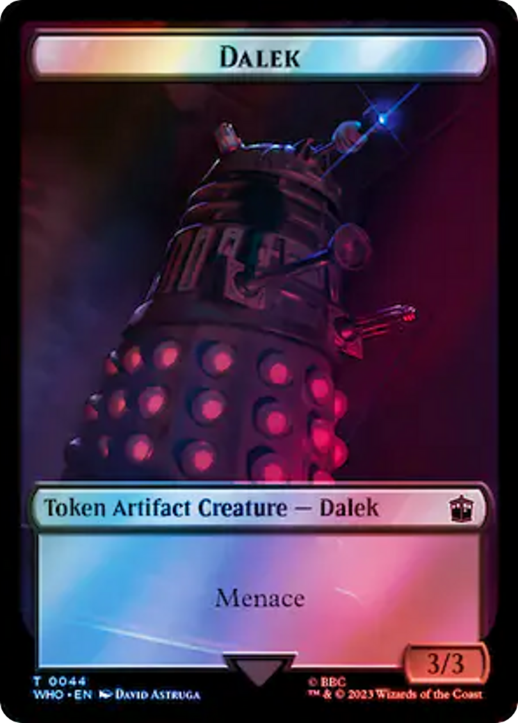 Dalek // Beast Double-Sided Token (Surge Foil) [Doctor Who Tokens] | Total Play