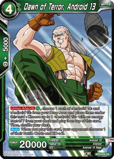 Dawn of Terror, Android 13 (Reprint) (BT3-070) [Battle Evolution Booster] | Total Play