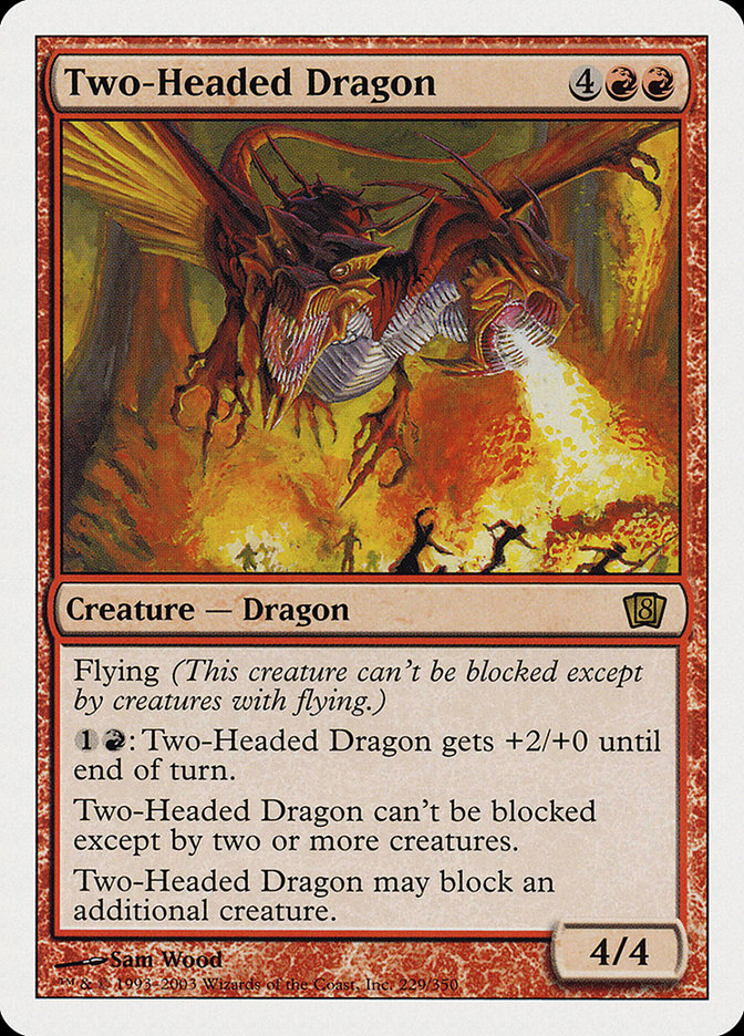 Two-Headed Dragon (Oversized) [Eighth Edition] | Total Play