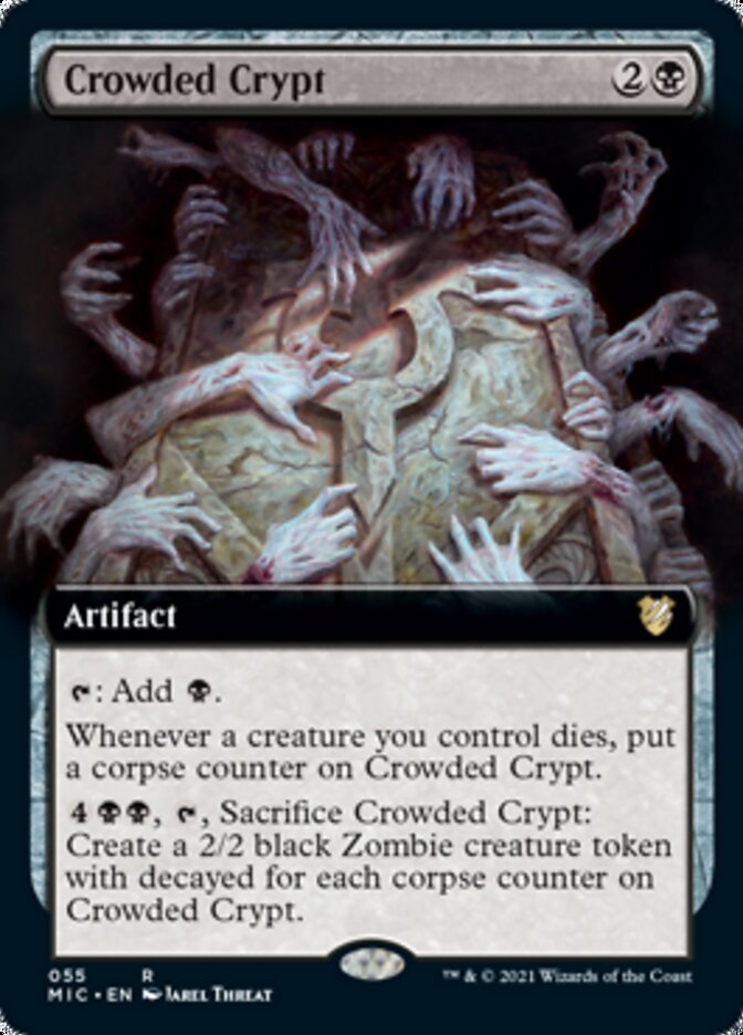 Crowded Crypt (Extended Art) [Innistrad: Midnight Hunt Commander] | Total Play