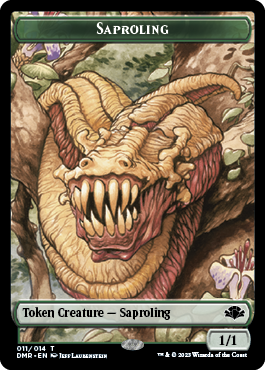 Elephant // Saproling Double-Sided Token [Dominaria Remastered Tokens] | Total Play