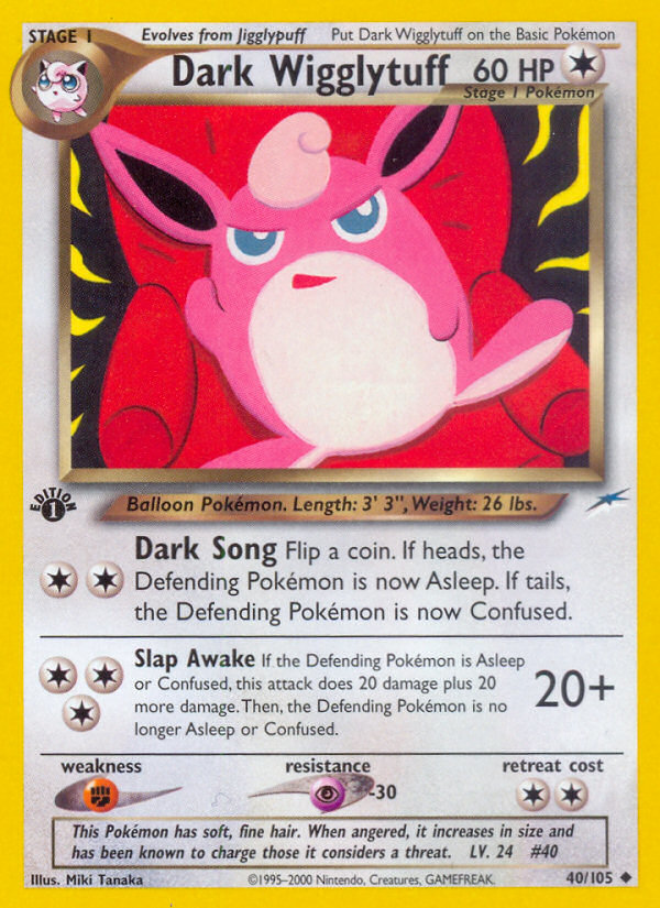 Dark Wigglytuff (40/105) [Neo Destiny 1st Edition] | Total Play