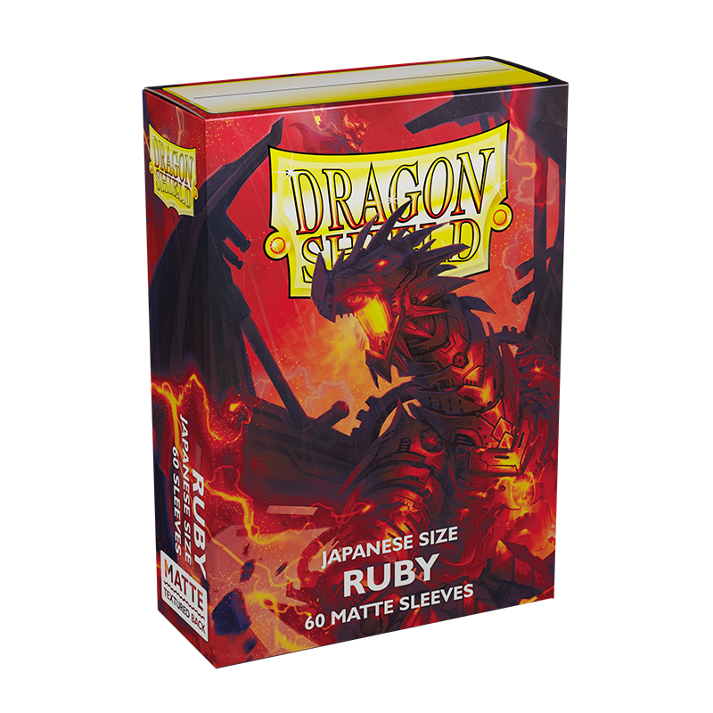 Dragon Shield: Japanese Size 60ct Sleeves - Ruby (Matte) | Total Play