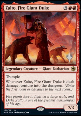 Zalto, Fire Giant Duke (Promo Pack) [Dungeons & Dragons: Adventures in the Forgotten Realms Promos] | Total Play