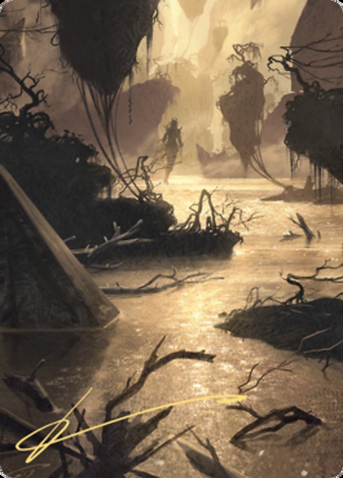 Murkwater Pathway Art Card (Gold-Stamped Signature) [Zendikar Rising Art Series] | Total Play