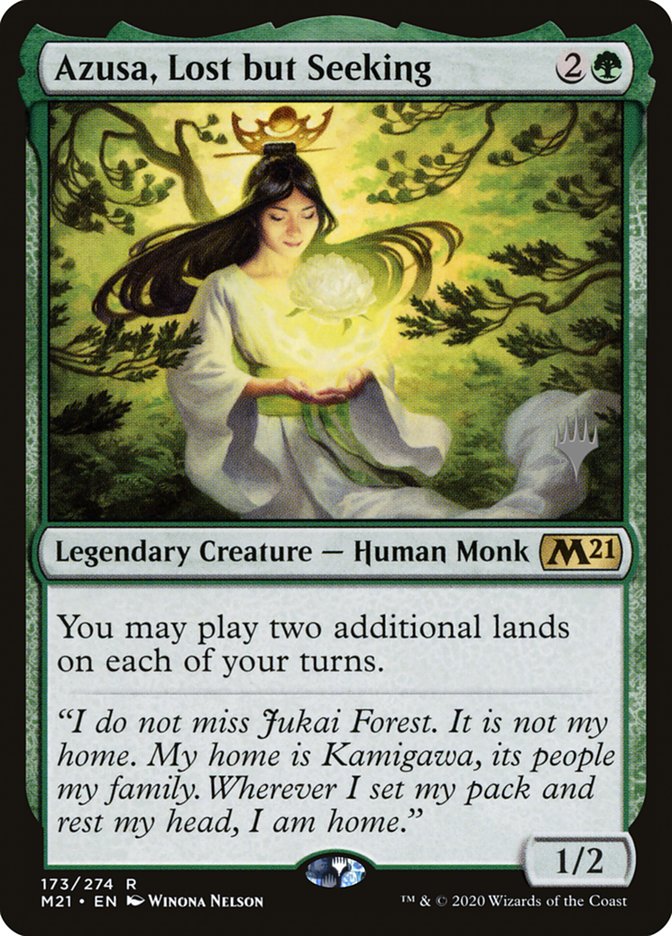 Azusa, Lost but Seeking (Promo Pack) [Core Set 2021 Promos] | Total Play