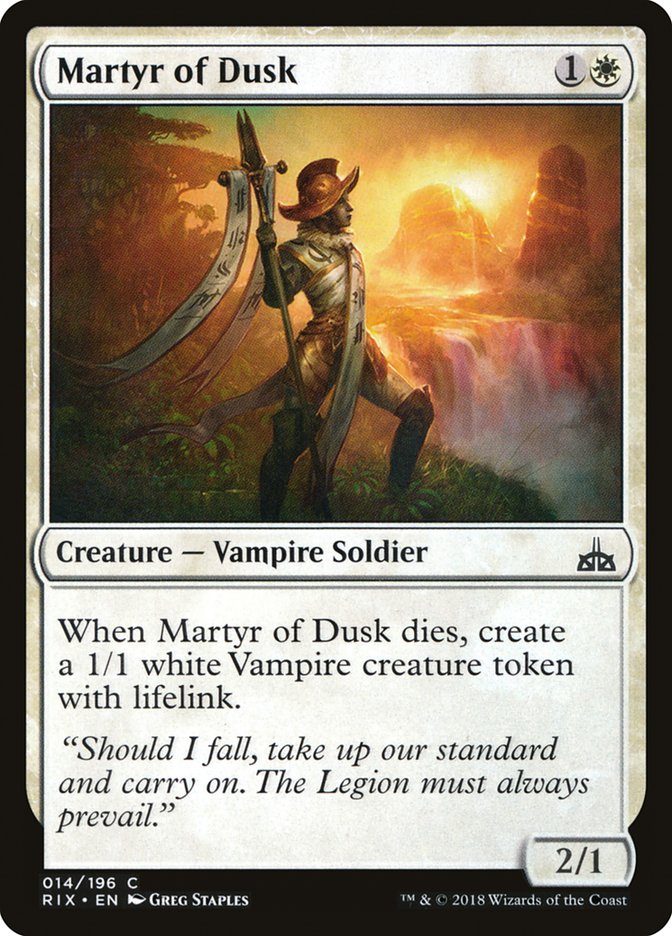 Martyr of Dusk [Rivals of Ixalan] | Total Play
