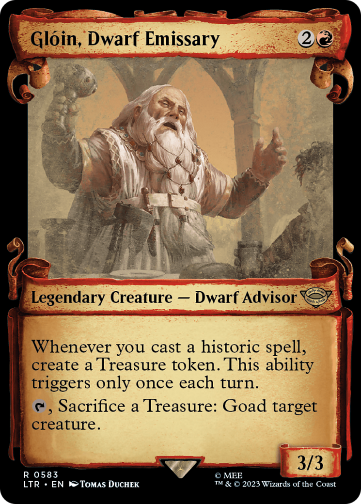 Gloin, Dwarf Emissary [The Lord of the Rings: Tales of Middle-Earth Showcase Scrolls] | Total Play