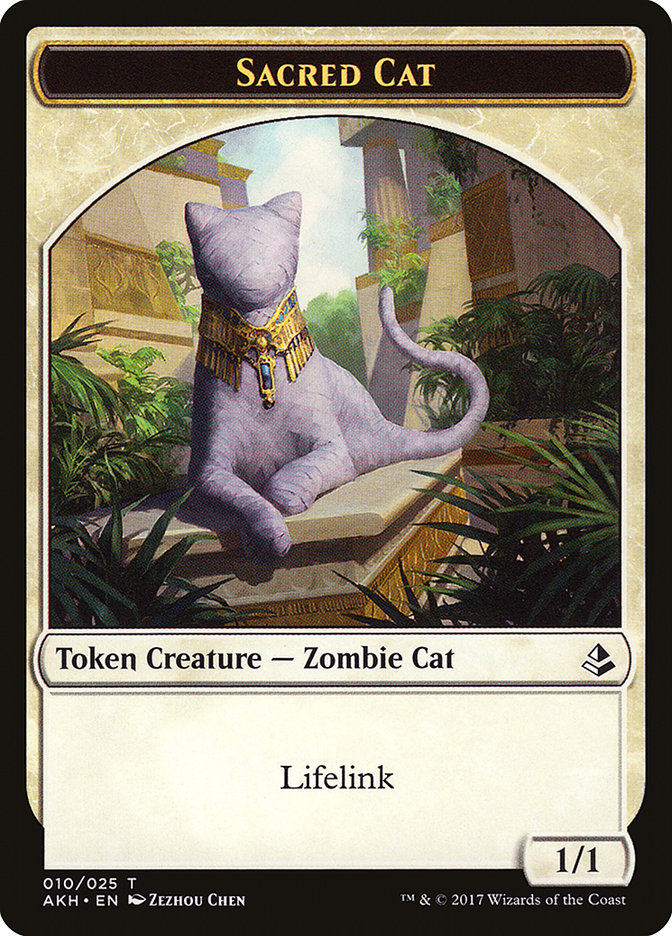 Sacred Cat Token [Amonkhet Tokens] | Total Play