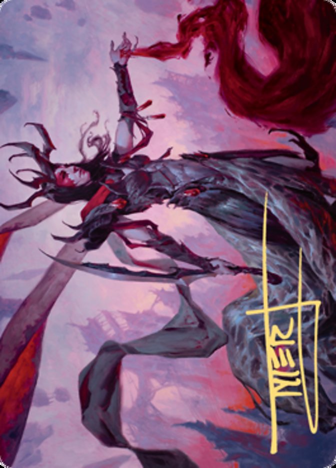 Drana, the Last Bloodchief Art Card (Gold-Stamped Signature) [Zendikar Rising Art Series] | Total Play