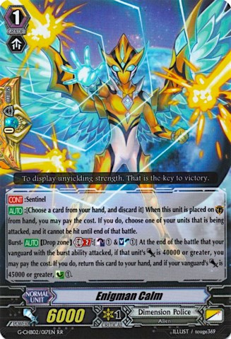 Enigman Calm (G-CHB02/017EN) [We ARE!!! Trinity Dragon] | Total Play