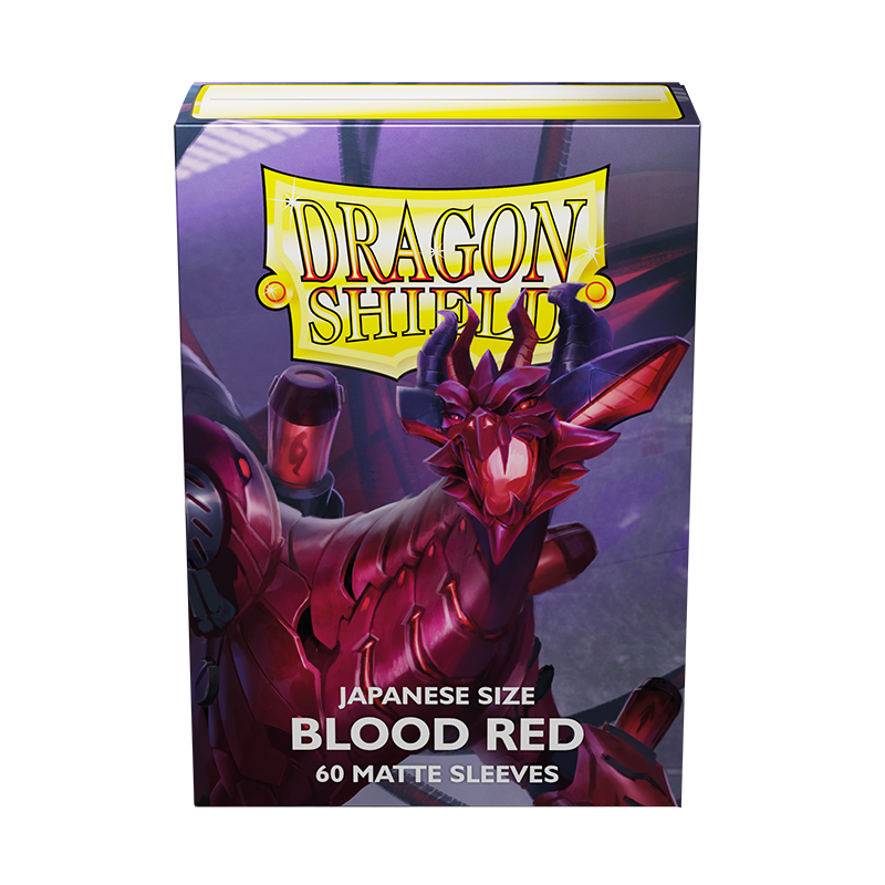 Dragon Shield: Japanese Size 60ct Sleeves - Blood Red (Matte) | Total Play