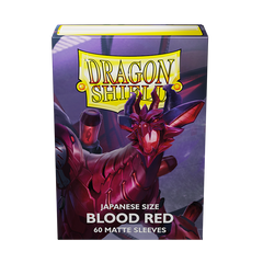Dragon Shield: Japanese Size 60ct Sleeves - Blood Red (Matte) | Total Play