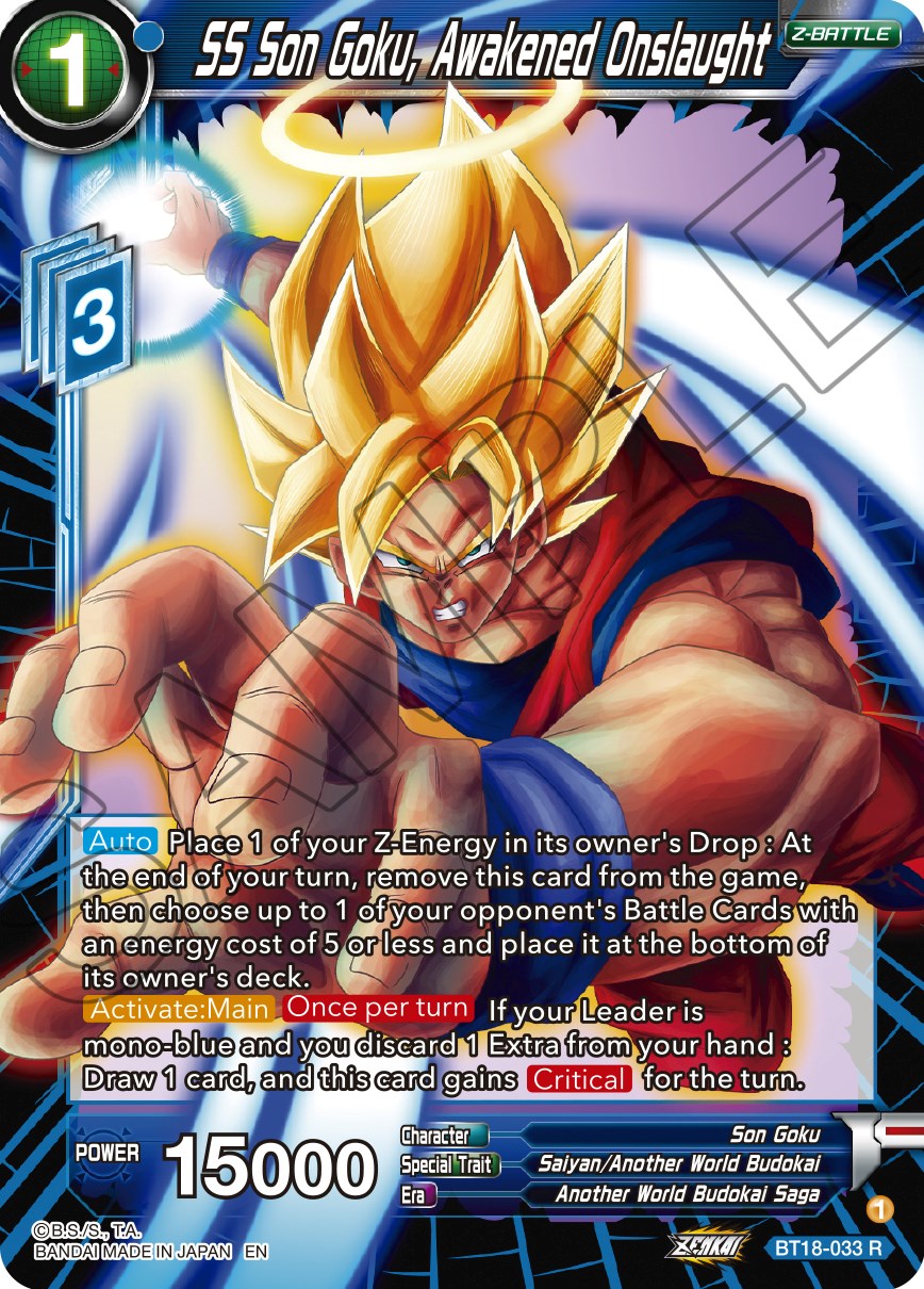 SS Son Goku, Awakened Onslaught (BT18-033) [Dawn of the Z-Legends] | Total Play
