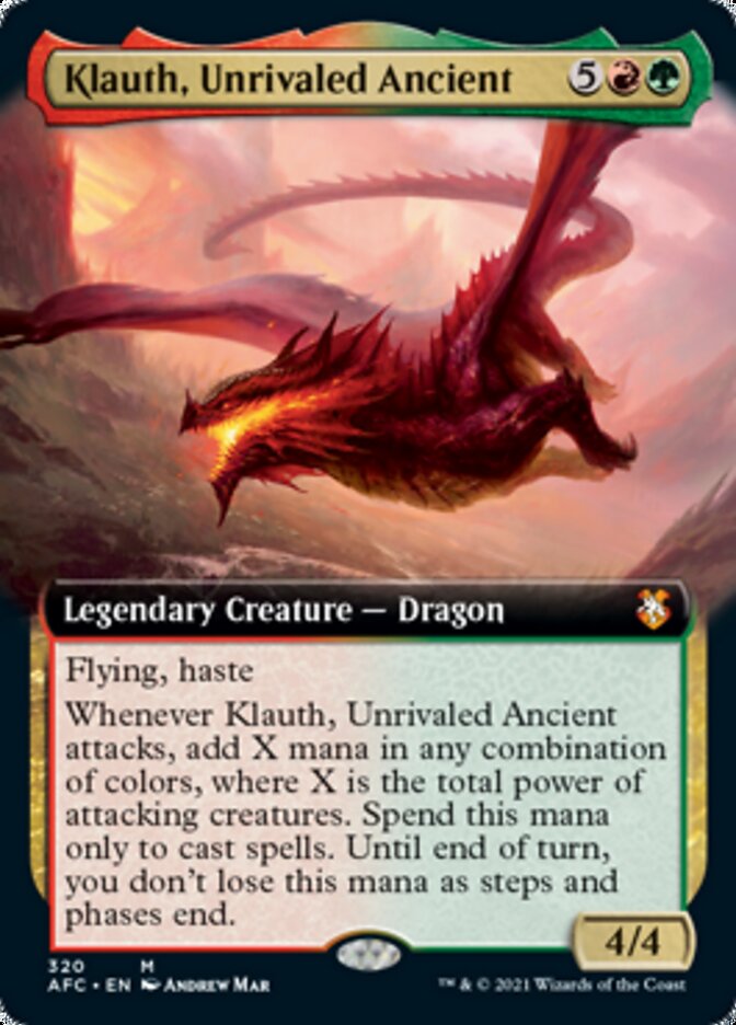 Klauth, Unrivaled Ancient (Extended Art) [Dungeons & Dragons: Adventures in the Forgotten Realms Commander] | Total Play