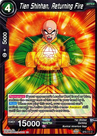 Tien Shinhan, Returning Fire (BT6-111) [Destroyer Kings] | Total Play