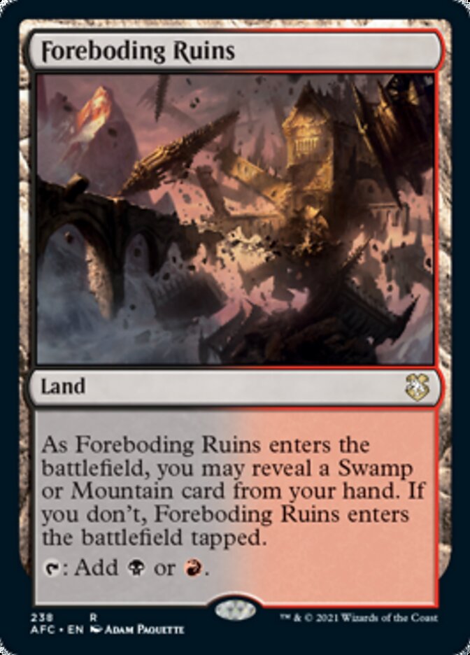 Foreboding Ruins [Dungeons & Dragons: Adventures in the Forgotten Realms Commander] | Total Play