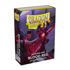 Dragon Shield: Japanese Size 60ct Sleeves - Blood Red (Matte) | Total Play