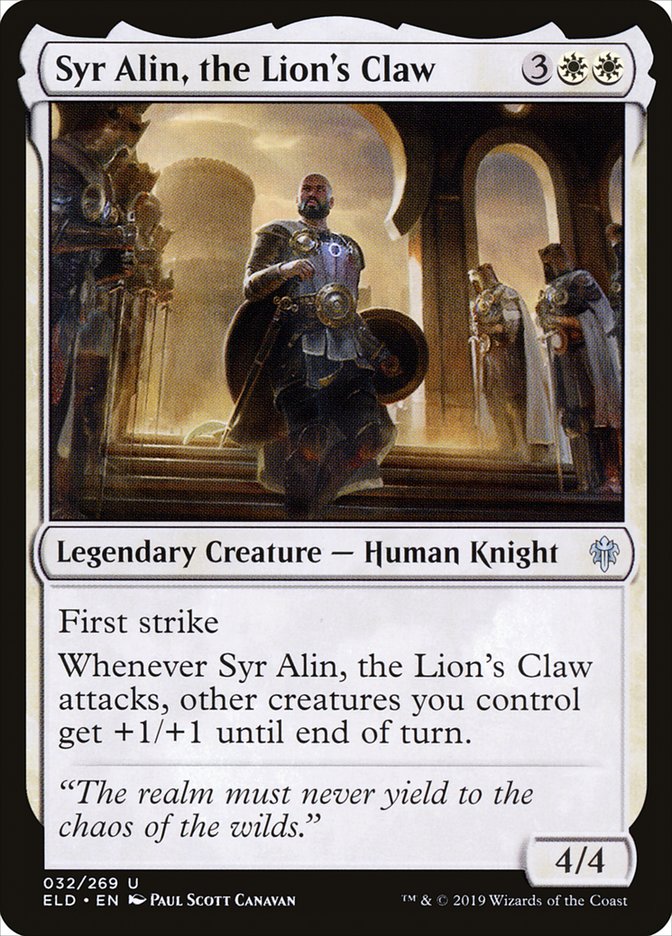 Syr Alin, the Lion's Claw [Throne of Eldraine] | Total Play