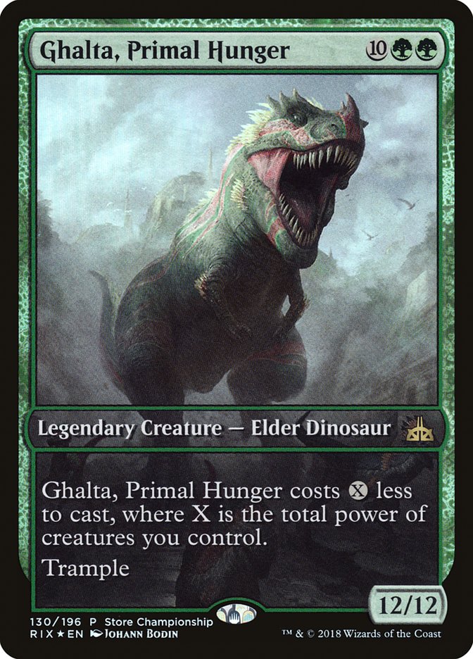 Ghalta, Primal Hunger (Store Championship) (Extended Art) [Rivals of Ixalan Promos] | Total Play