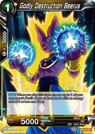 Godly Destruction Beerus (Starter Deck - Rising Broly) (SD8-10) [Destroyer Kings] | Total Play