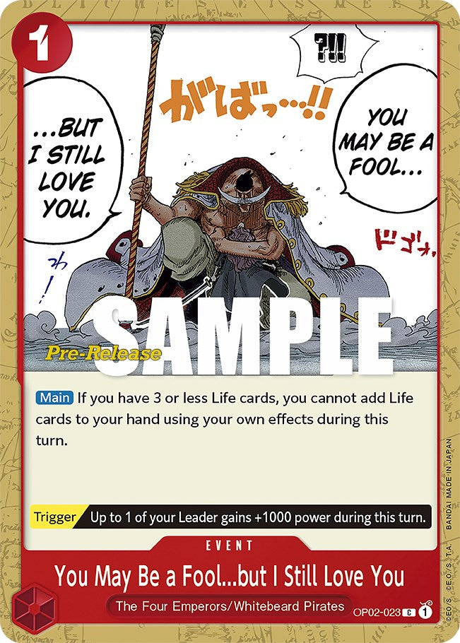 You May Be a Fool...but I Still Love You [Paramount War Pre-Release Cards] | Total Play