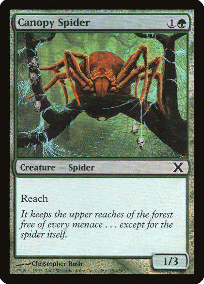 Canopy Spider (Premium Foil) [Tenth Edition] | Total Play