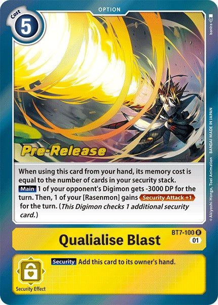 Qualialise Blast [BT7-100] [Next Adventure Pre-Release Cards] | Total Play