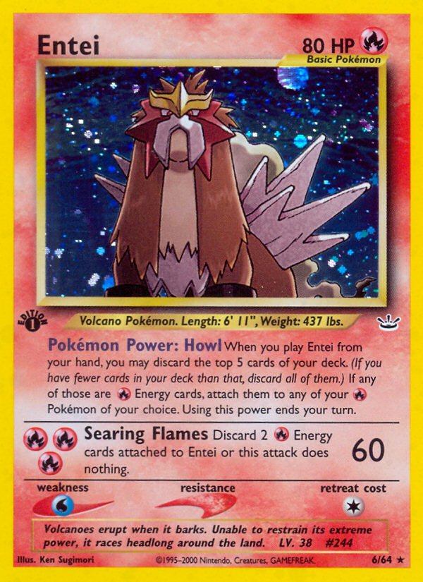 Entei (6/64) [Neo Revelation 1st Edition] | Total Play