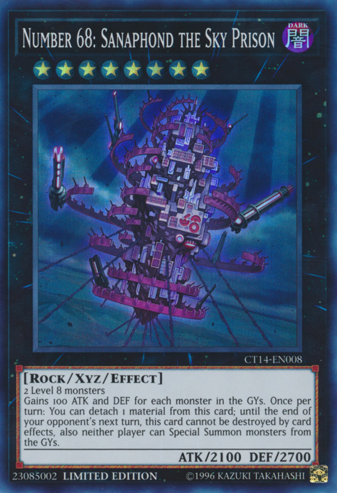 Number 68: Sanaphond the Sky Prison [CT14-EN008] Super Rare | Total Play