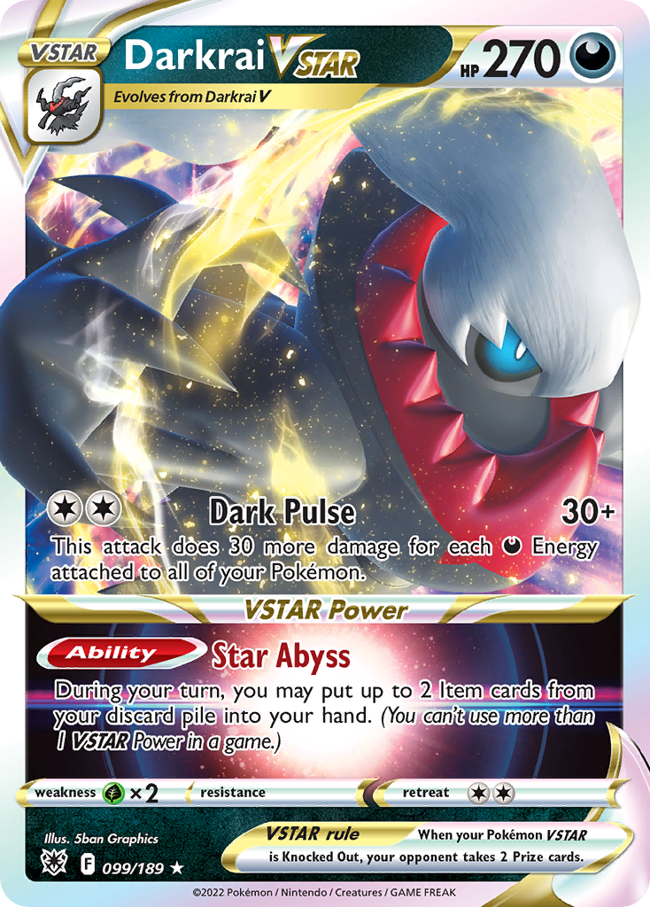 Darkrai VSTAR (099/189) (Jumbo Card) [Sword & Shield: Astral Radiance] | Total Play