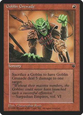 Goblin Grenade (Rush) [Fallen Empires] | Total Play