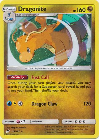 Dragonite (119/181) (Cosmos Holo) [Sun & Moon: Team Up] | Total Play