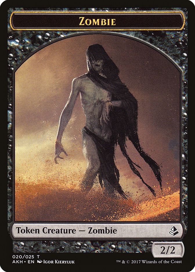 Vizier of Many Faces // Zombie Double-Sided Token [Amonkhet Tokens] | Total Play