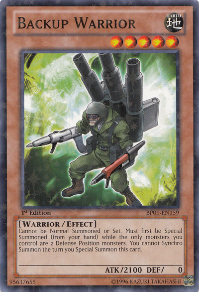 Backup Warrior [BP01-EN159] Starfoil Rare | Total Play