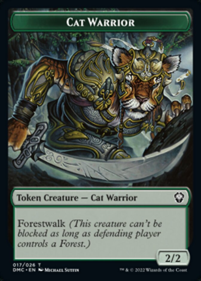 Cat Warrior Token [Dominaria United Commander Tokens] | Total Play