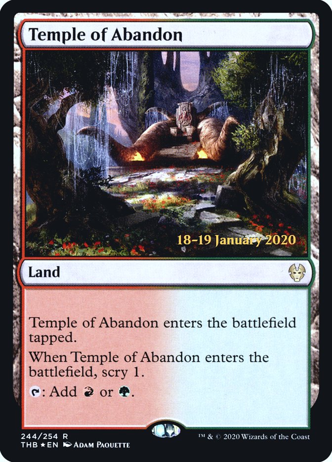 Temple of Abandon [Theros Beyond Death Prerelease Promos] | Total Play