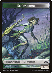 Golem // Elf Warrior Double-Sided Token [Double Masters Tokens] | Total Play