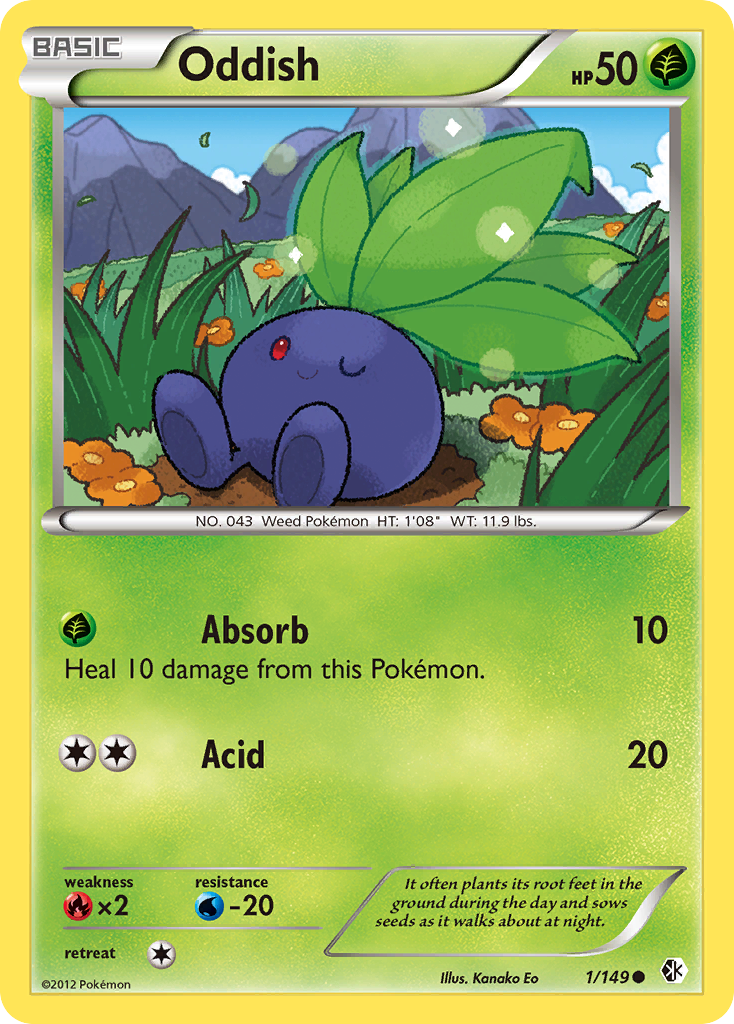 Oddish (1/149) [Black & White: Boundaries Crossed] | Total Play