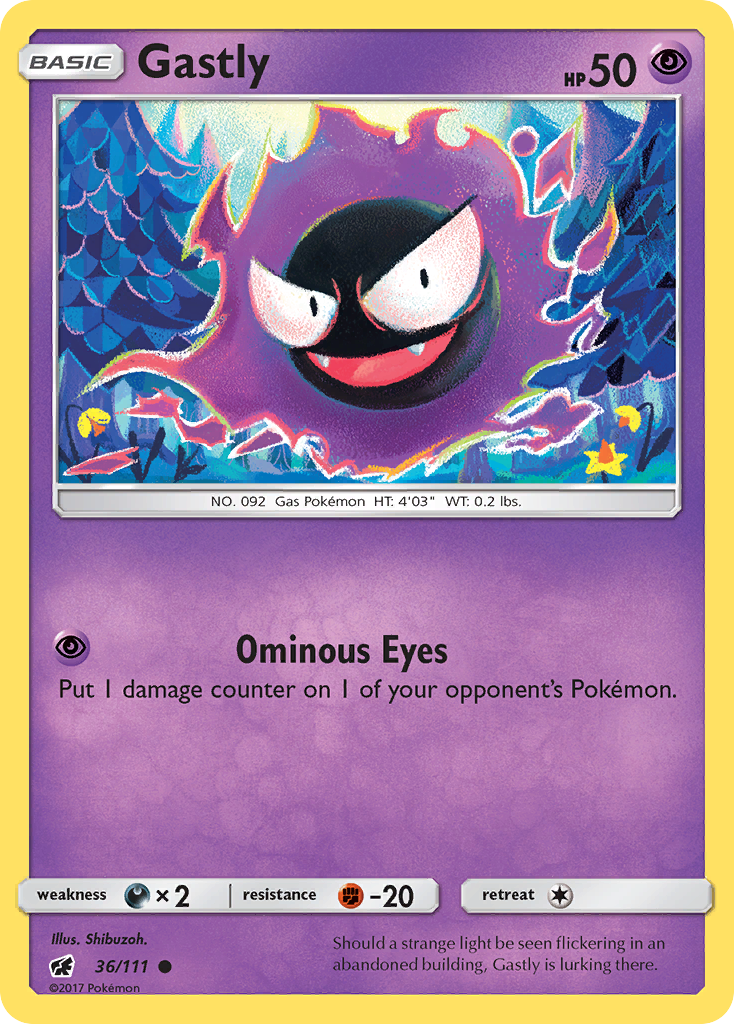 Gastly (36/111) [Sun & Moon: Crimson Invasion] | Total Play