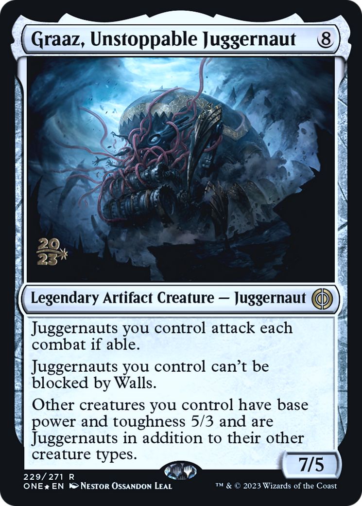 Graaz, Unstoppable Juggernaut [Phyrexia: All Will Be One Prerelease Promos] | Total Play