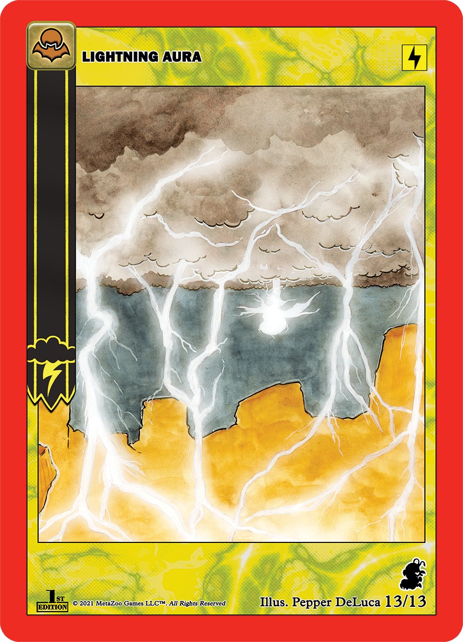 Lightning Aura (Garson Invader) [Cryptid Nation: Nightfall First Edition Release Event Deck] | Total Play