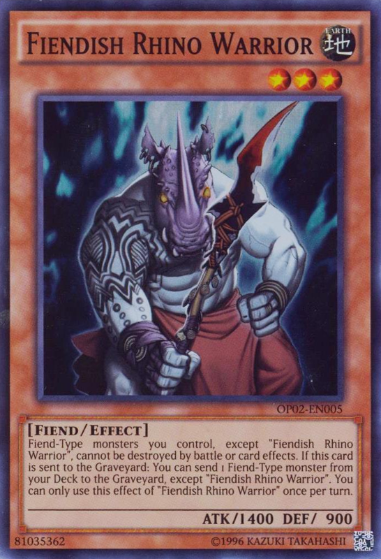 Fiendish Rhino Warrior [OP02-EN005] Super Rare | Total Play