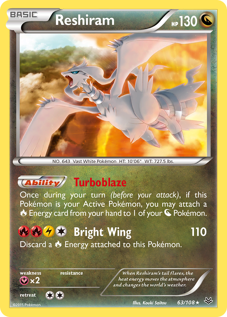 Reshiram (63/108) [XY: Roaring Skies] | Total Play