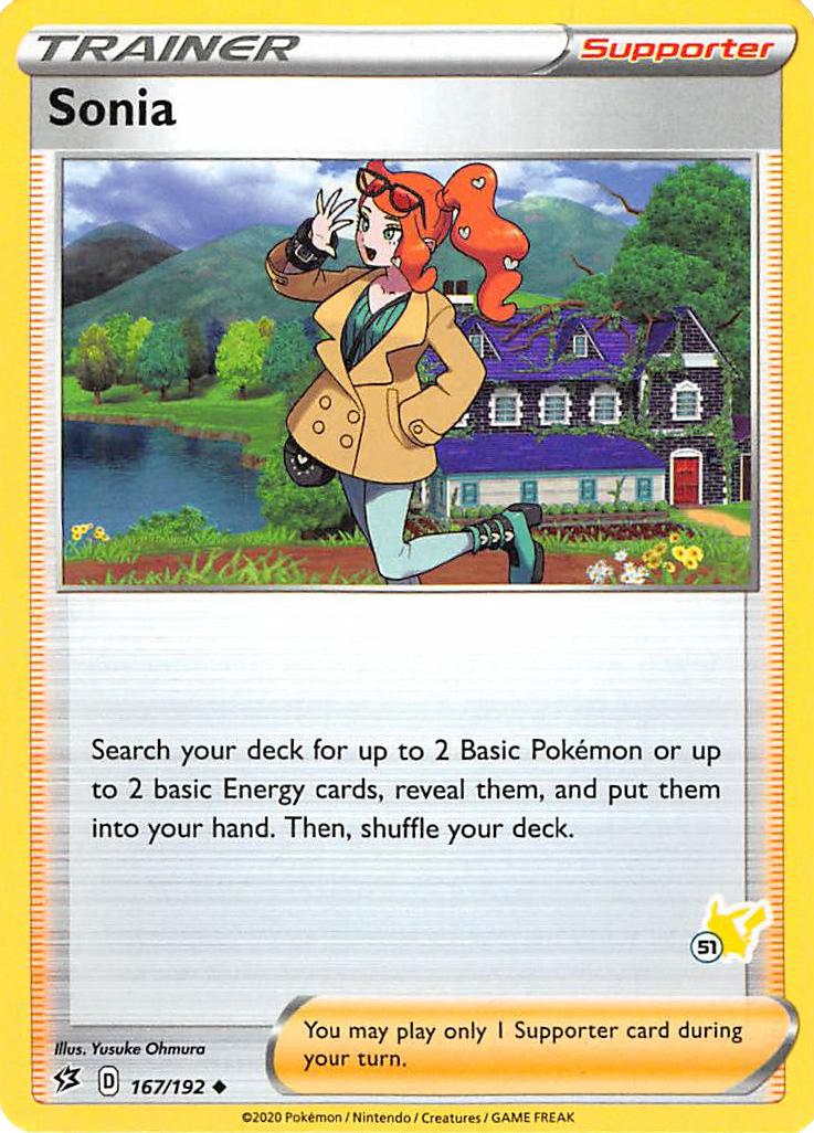 Sonia (167/192) (Pikachu Stamp #51) [Battle Academy 2022] | Total Play